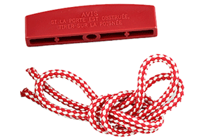 Emergency manual release cord and proper garage door lifting technique