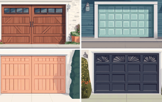 Garage door styles and pricing comparison chart